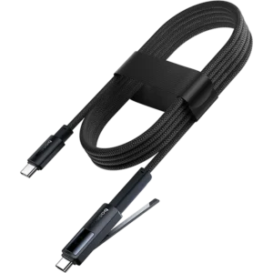 Cabo USB C 100W com Suporte - Preto