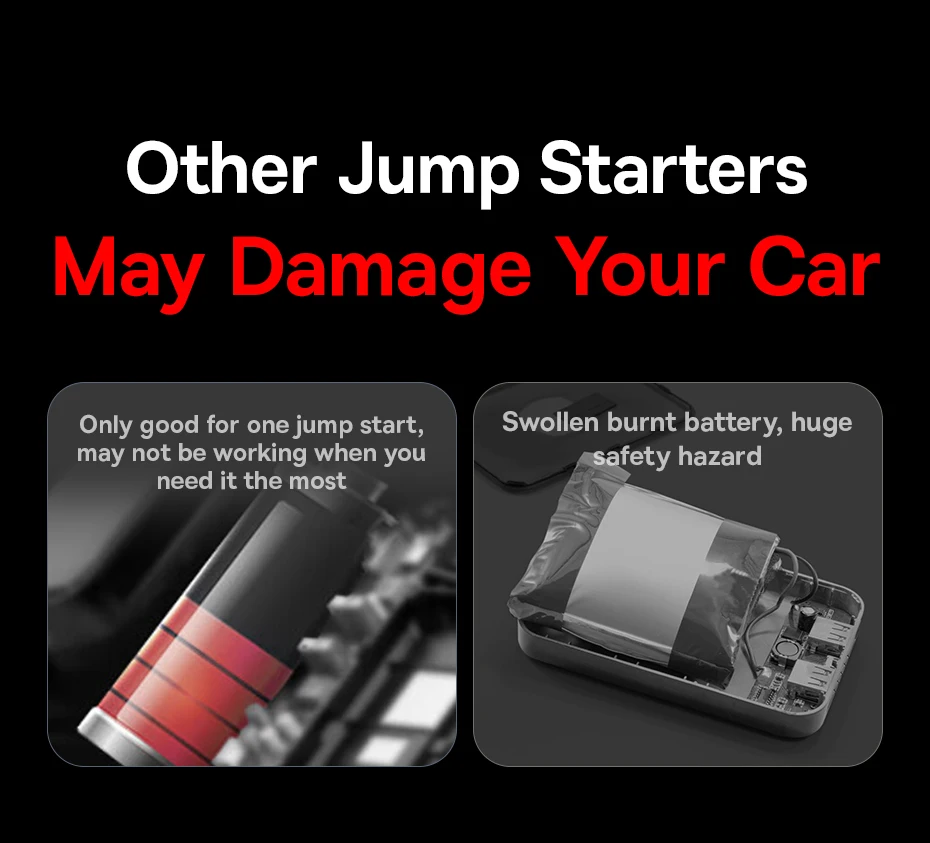 Auxiliar de Partida Mini Portátil 6000mAh 600A - Imagem 7