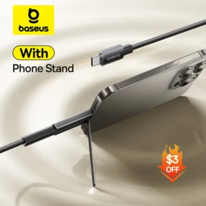 Cabo USB C 100W com Suporte