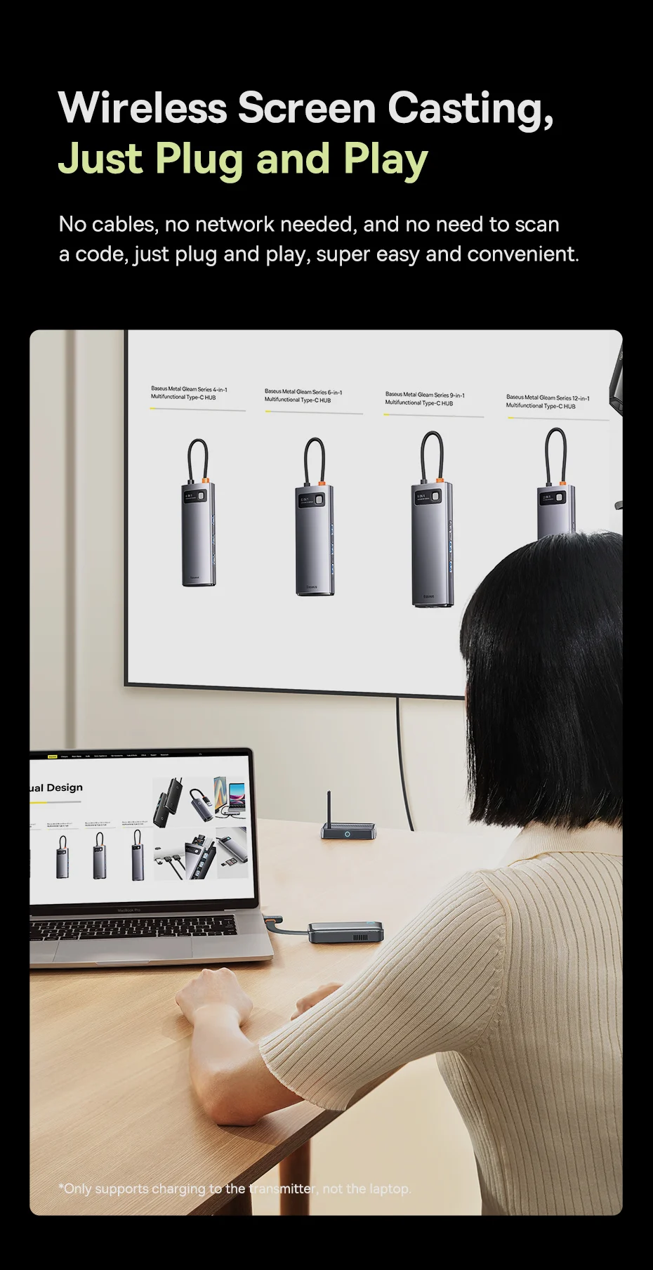 Transmissor e Receptor de Vídeo Sem Fio HDMI USB-C 35m - Imagem 9