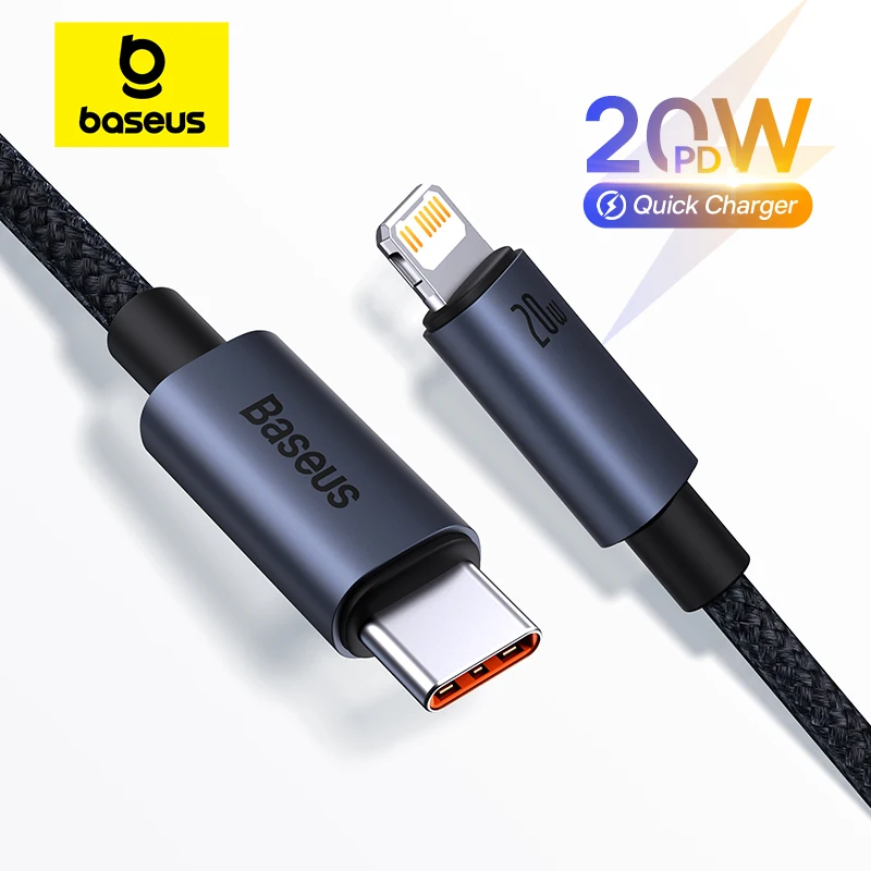 Cabo USB Tipo C para Lightning 20W Carregamento Rápido