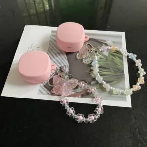 Case de Silicone Rosa para Fone WM01 Plus Baseus