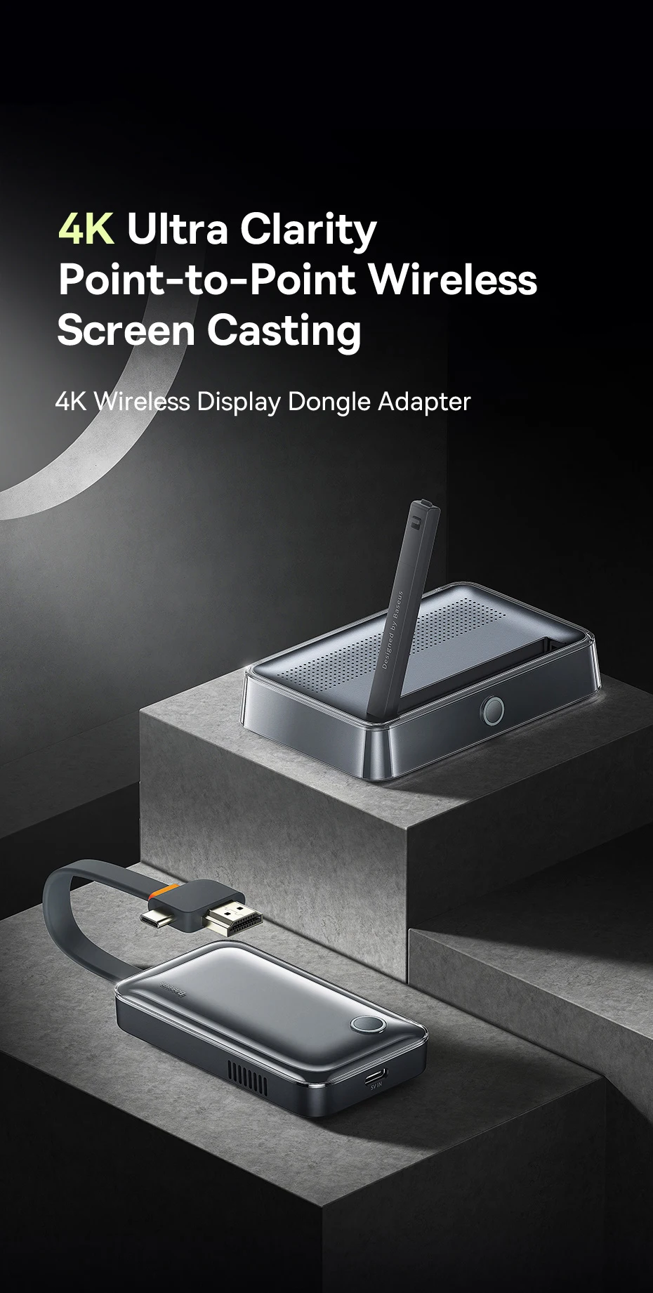 Transmissor e Receptor de Vídeo Sem Fio HDMI USB-C 35m - Imagem 7