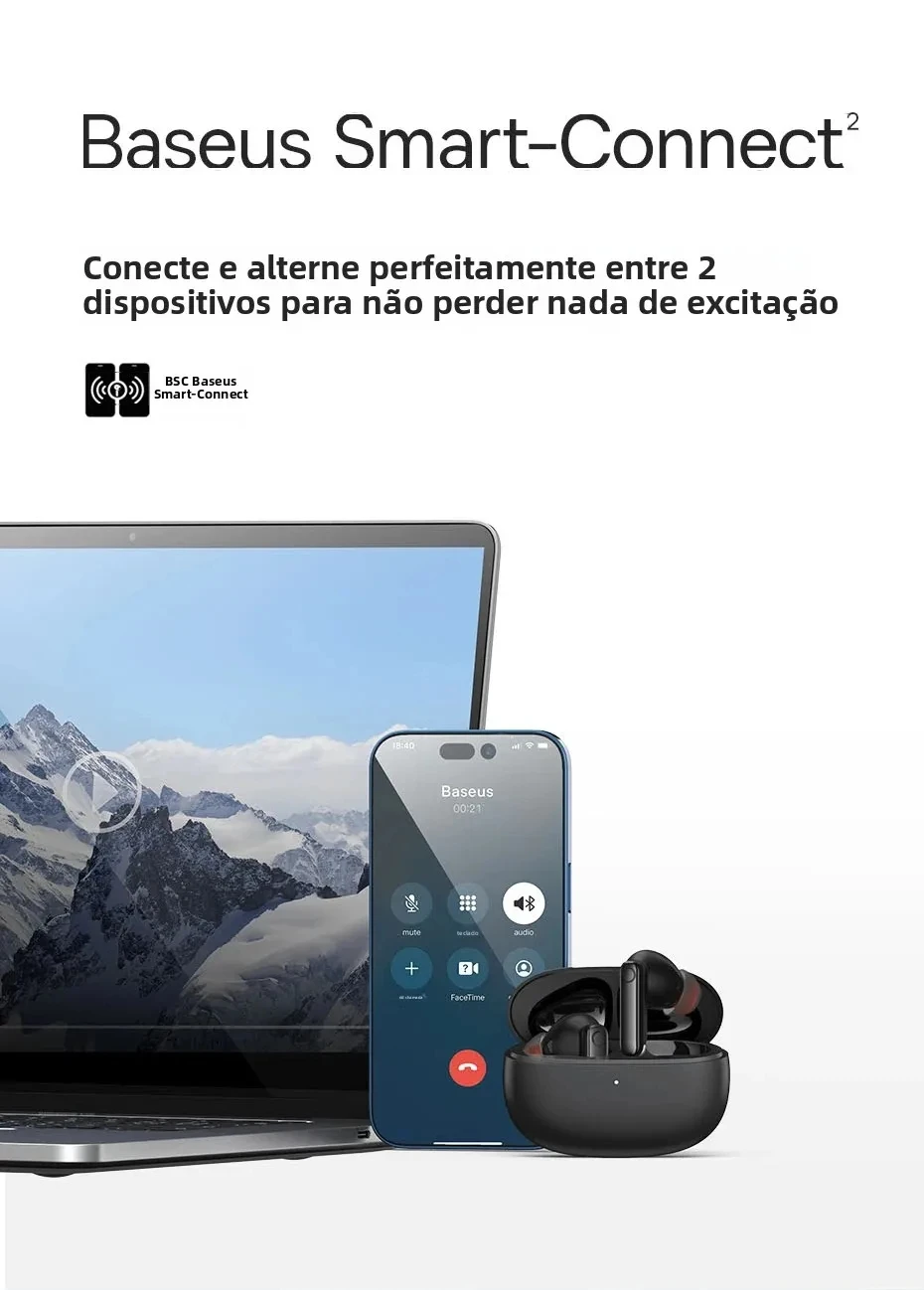 Fone de Ouvido Baseus Bowie MZ10 Bluetooth 5.2 - Imagem 13