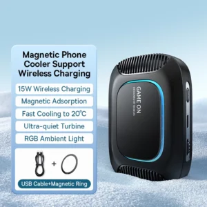 Cooler Magnético com Carregador 15W e Suporte - com Carregador 15W