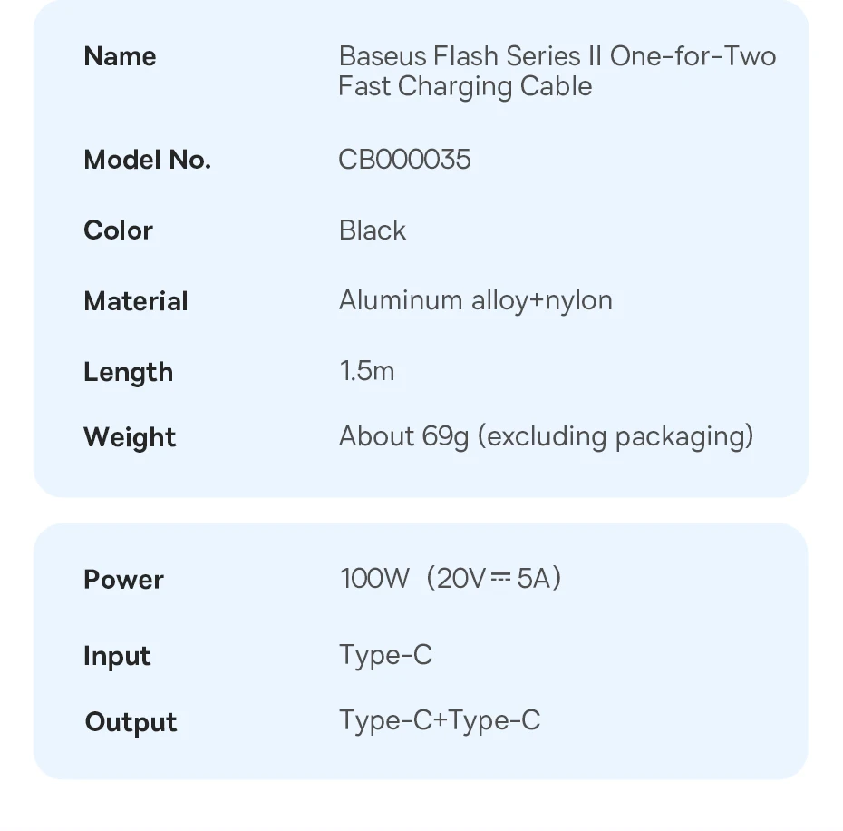 Cabo USB C 100W 2 em 1 - Imagem 23