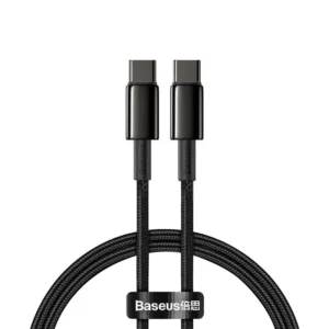 Cabo USB C para USB C Baseus 100W 5A QC4.0 - Preto