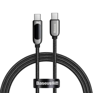 Cabo para Carregamento Rápido PD Baseus 100W USB C - Preto