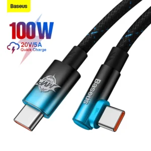 Cabo USB C para USB C 100W 90°