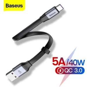 Cabo Curto USB C 5A 40W QC 3.0