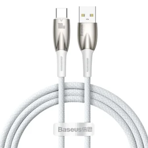 Cabo USB para Tipo C 100W Glimmer Luminoso - Branco