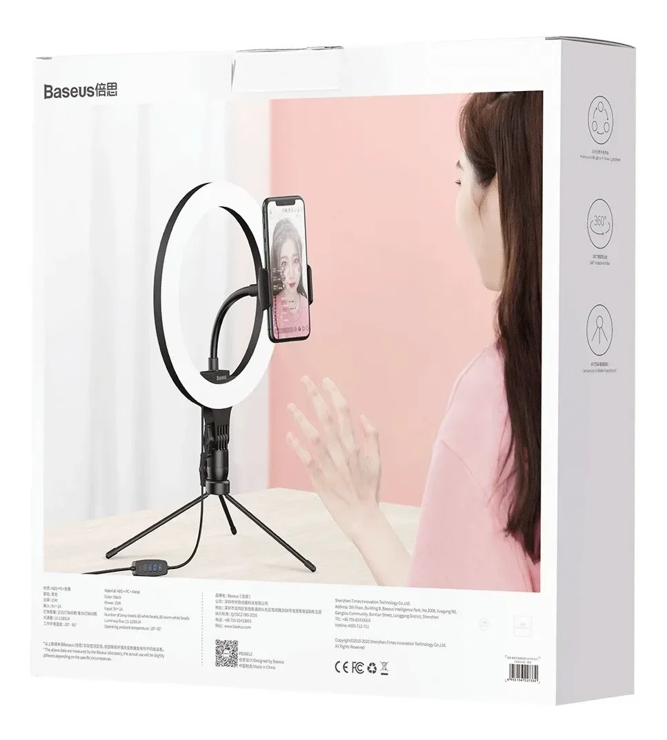 Suporte Ring Light com Tripé Ajustável - Imagem 2