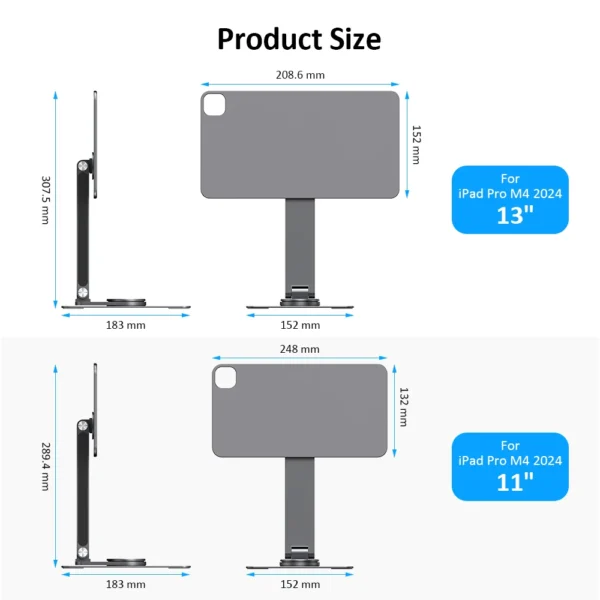 Suporte Magnético para iPad M4 com Base de Carregamento IPC20S - Imagem 5