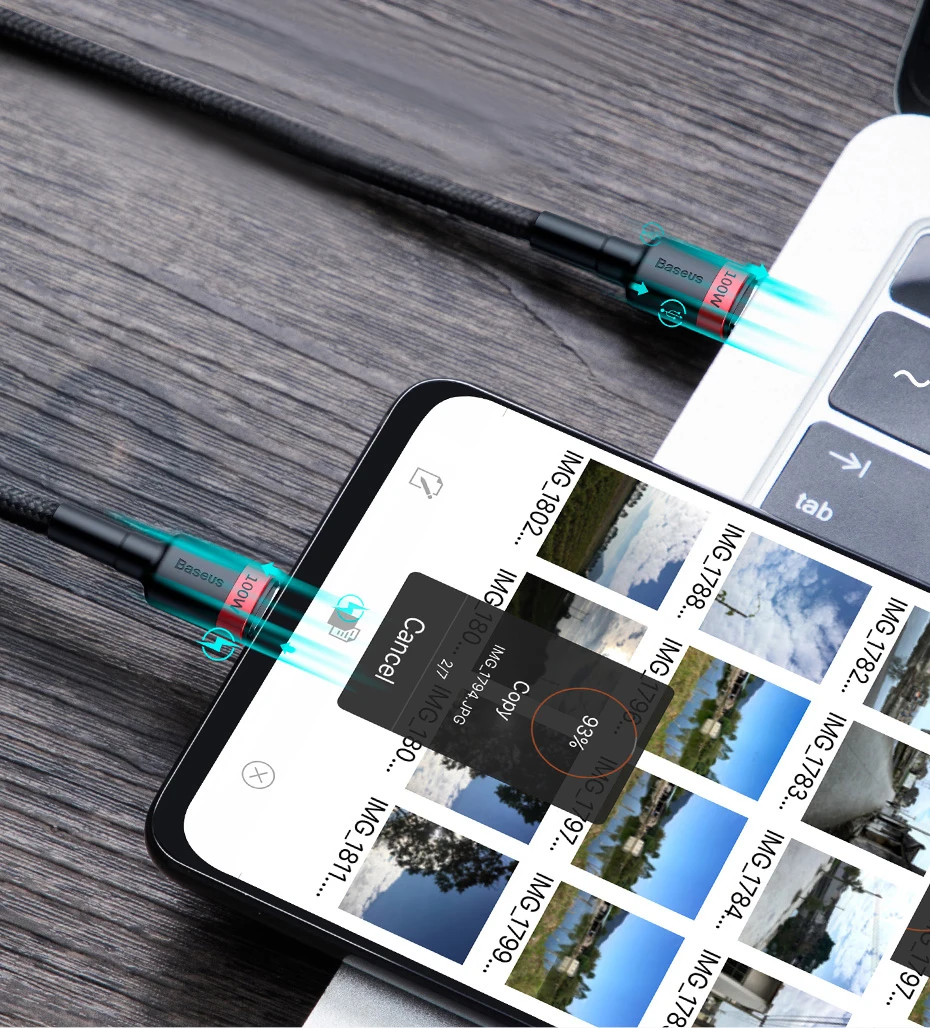 Kit 10 Cabos USB C PD 100W QC3.0 480Mbps - Imagem 15