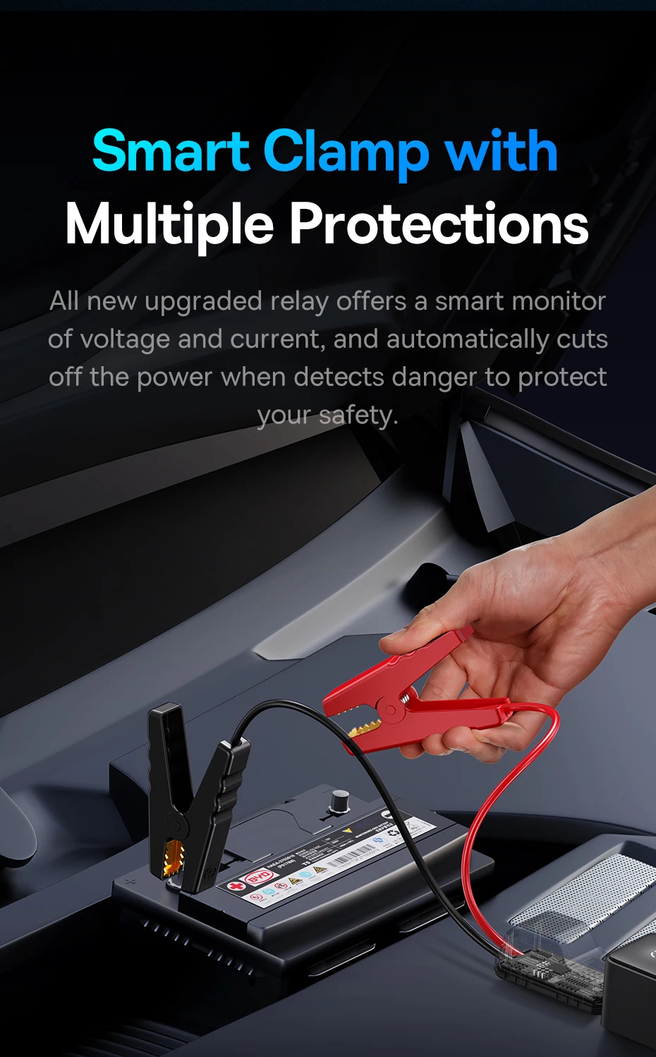 Auxiliar de Partida Mini Portátil 6000mAh 600A - Imagem 15