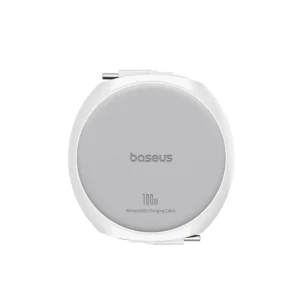 Cabo USB C Retrátil Baseus 100W Free2Draw Carregamento e Dados - Branco
