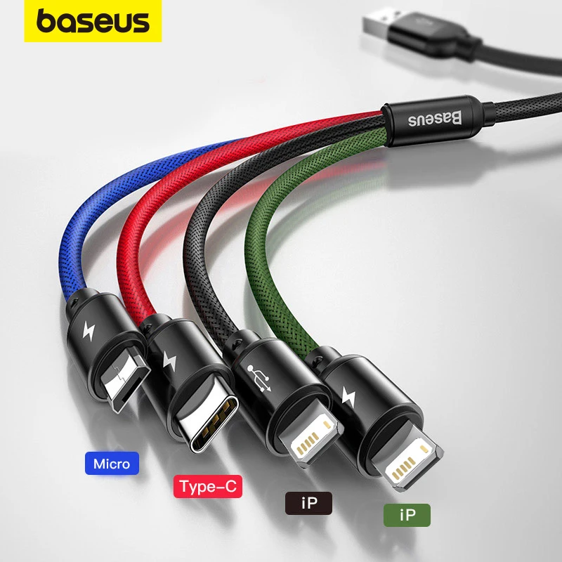 Cabo USB 4 em 1 Colorido 3.5A