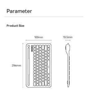 Teclado Sem Fio K02 Ultra-Fino