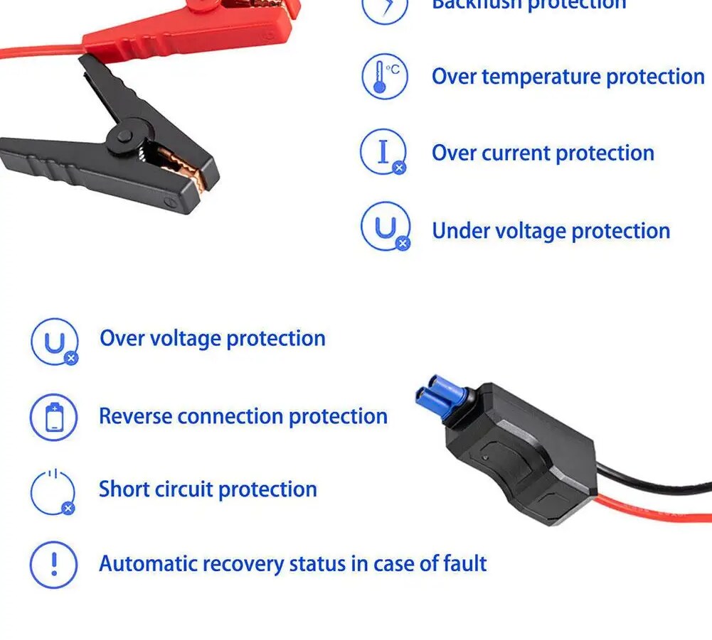 Módulo de Proteção Inteligente – Cabo para Auxiliar de Partida 2000A 20000mAh