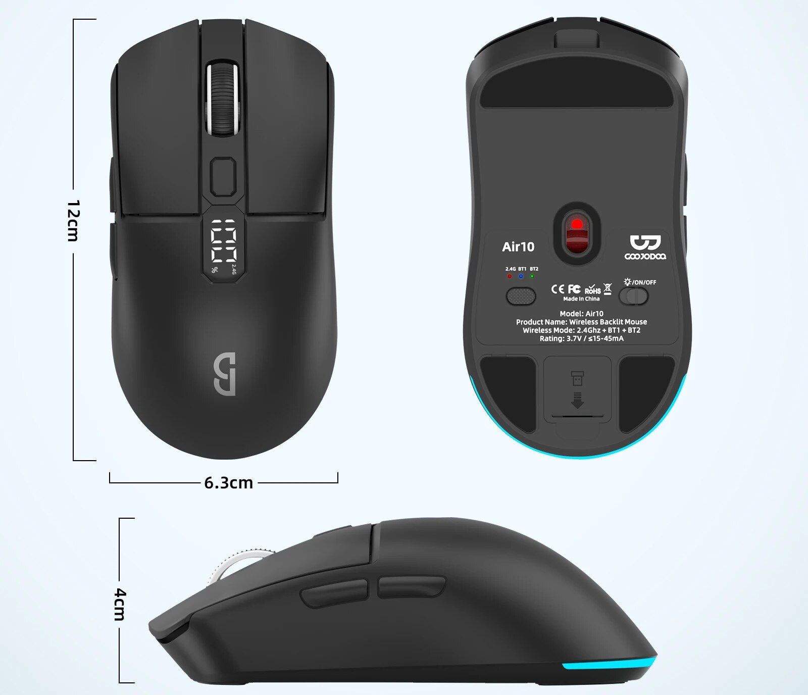 Compatibilidade – Mouse Sem Fio Goojodoq GM001 Bluetooth & 2.4Ghz