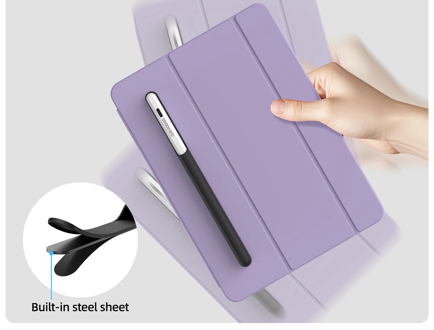 Cola e Segura Firme – Suporte de Silicone Goojodoq para Caneta Stylus