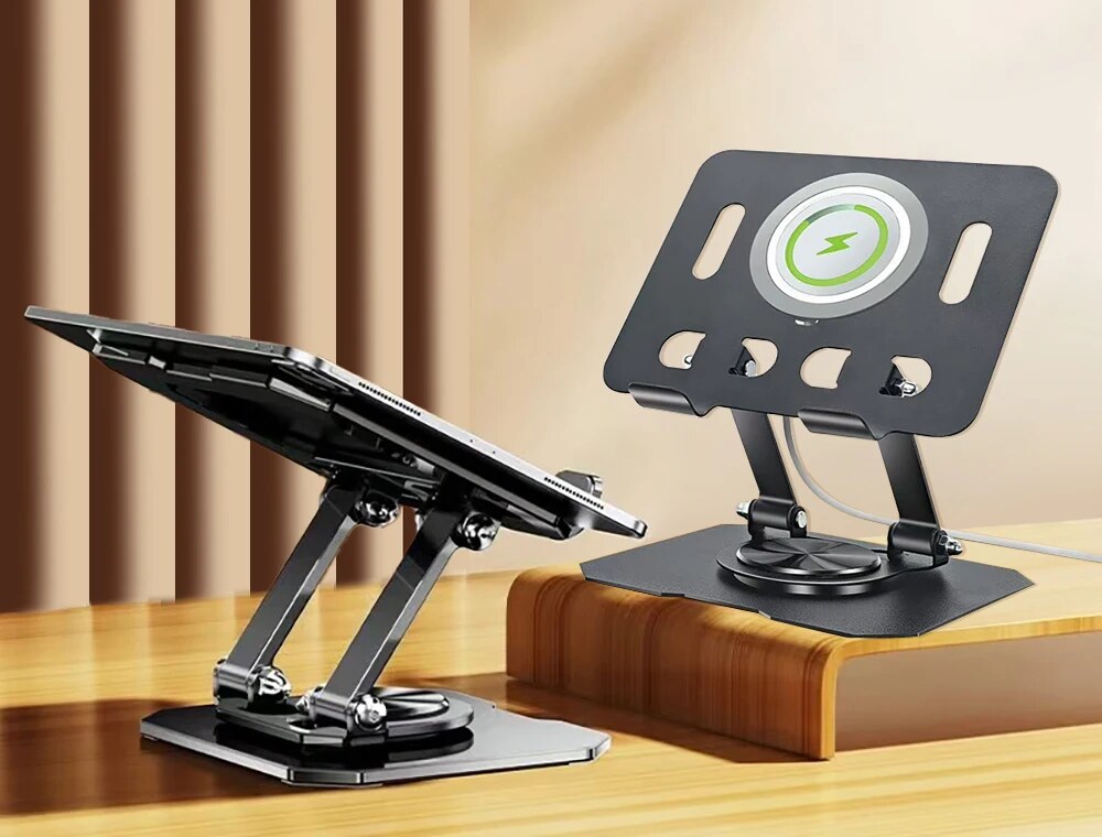 Base Giratória 360° – Suporte Ajustável para Tablet com Rotação 360°