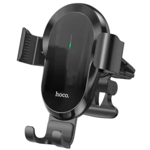 Suporte Veicular HOCO CA105 com Carregamento Sem Fio 15W e Fixação por Gravidade - Preto
