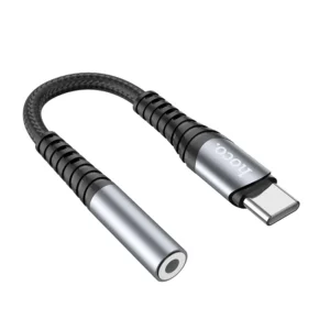 Adaptador USB-C para P2 3.5mm com Microfone HOCO LS33 - Cinza