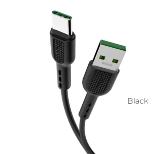 Cabo HOCO X33 USB-A para USB-C de Carregamento Rápido 5A - Preto