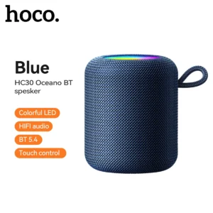 Caixa de Som Bluetooth HOCO HC30 LED 5W Portátil com TWS - Azul