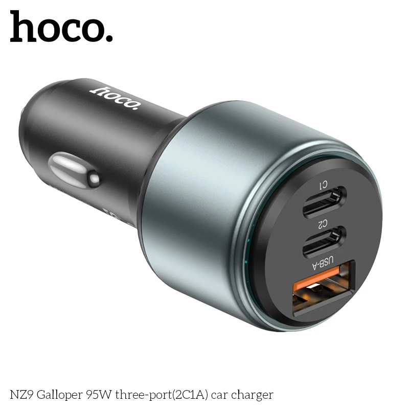 Carregador Veicular Hoco NZ9 95W Fast Charge com 3 Portas (2C+1A) - Imagem 11