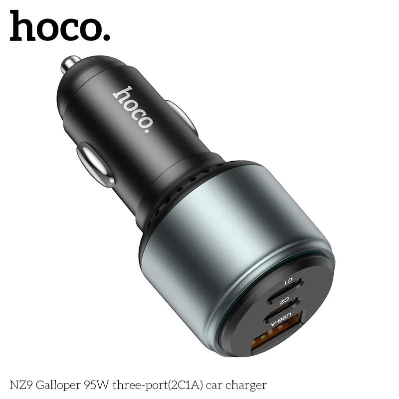 Carregador Veicular Hoco NZ9 95W Fast Charge com 3 Portas (2C+1A) - Imagem 9