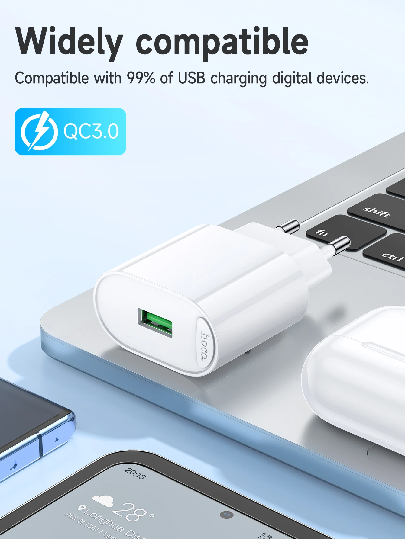 Carregador HOCO 18W QC 3.0 C109A - Imagem 11