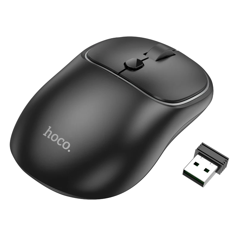 Mouse Sem Fio HOCO GM25 Silent Dual-Mode 1600 DPI - Preto