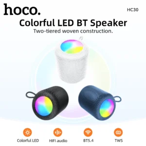 Caixa de Som Bluetooth HOCO HC30 LED 5W Portátil com TWS