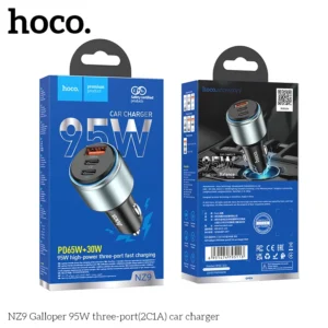 Carregador Veicular Hoco NZ9 95W Fast Charge com 3 Portas (2C+1A) - Universal
