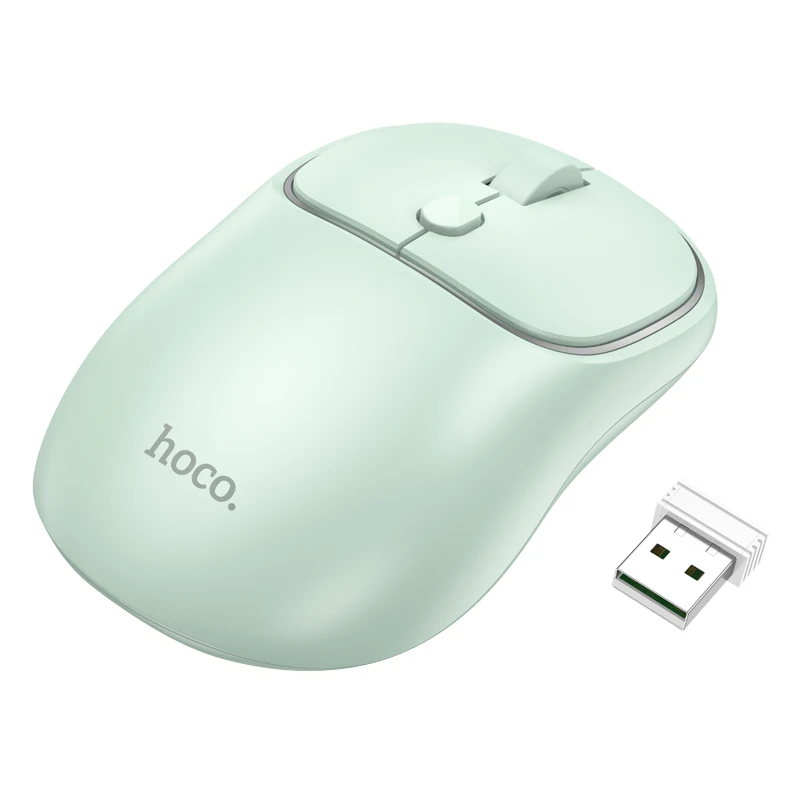 Mouse Sem Fio HOCO GM25 Silent Dual-Mode 1600 DPI - Verde
