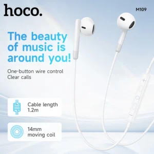 Fone de Ouvido com Fio P2 HOCO M109 (3,5mm) com Microfone