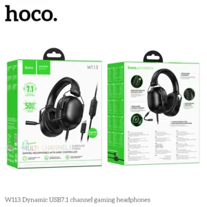 Headset Gamer HOCO W113 com Microfone - Preto