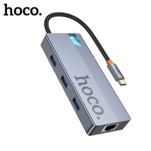 Hub USB-C 5 em 1 HOCO HB51 (HDMI 4K, RJ45, USB 3.0, PD100W)
