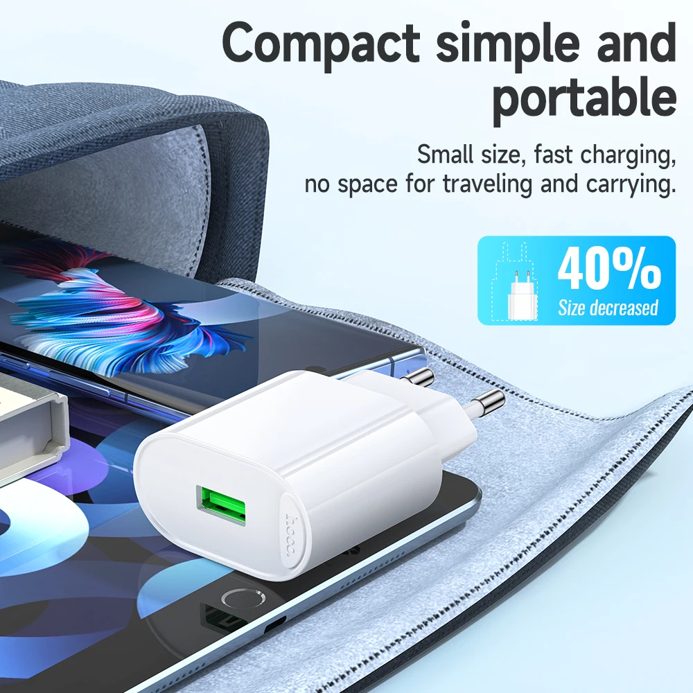 Carregador HOCO 18W QC 3.0 C109A - Imagem 3