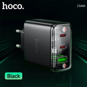 Carregador HOCO CS44A 65W PD – 3 Portas USB-C/USB-A - Preto