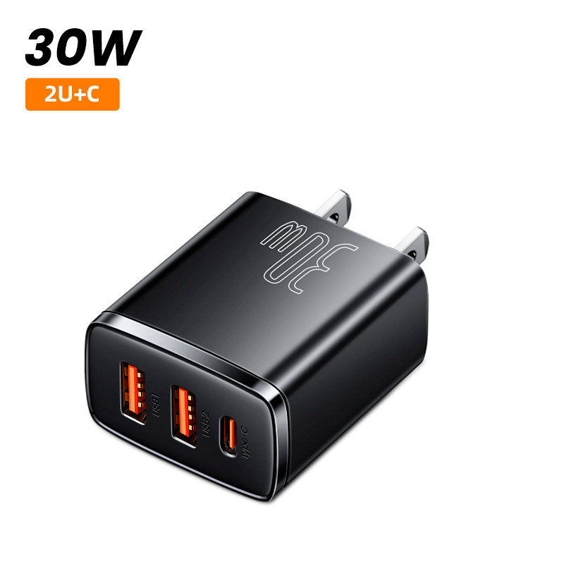 Carregador Baseus 30W USB QC3.0 PD3.0 Tipo C 3 Portas - Imagem 7