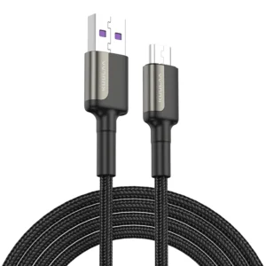 Cabo Kuulaa Micro USB 3A Carregamento Rápido - Preto