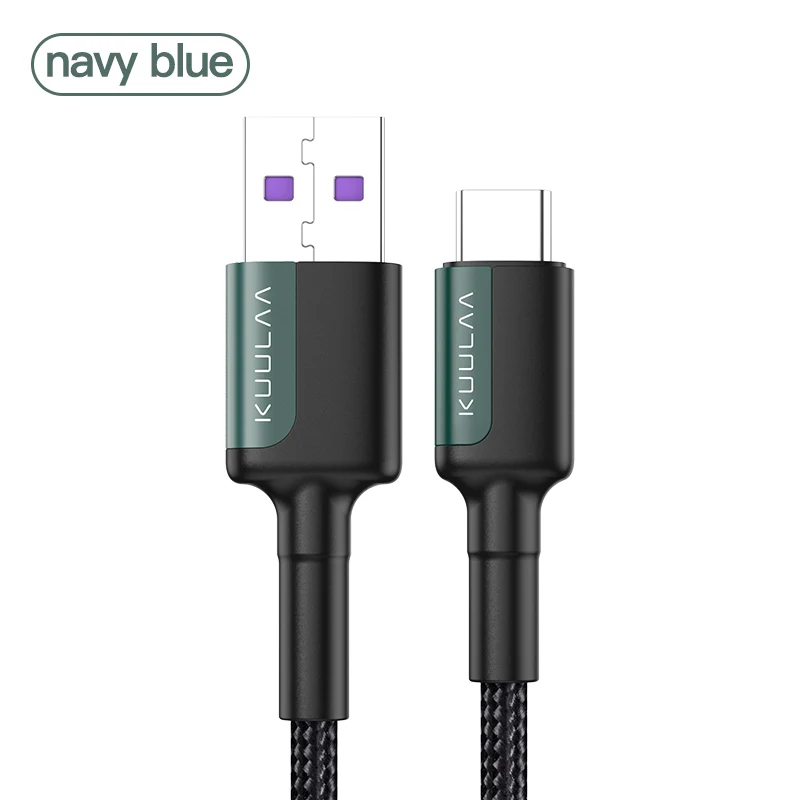 Cabo Kuulaa 5A Carregamento Rápido USB-C - Azul Marinho