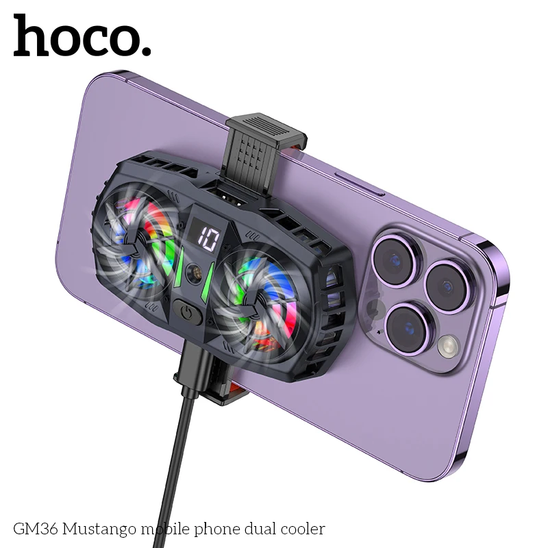 HOCO GM36 Cooler Gamer para Celular com Dupla Ventoinha - Imagem 9