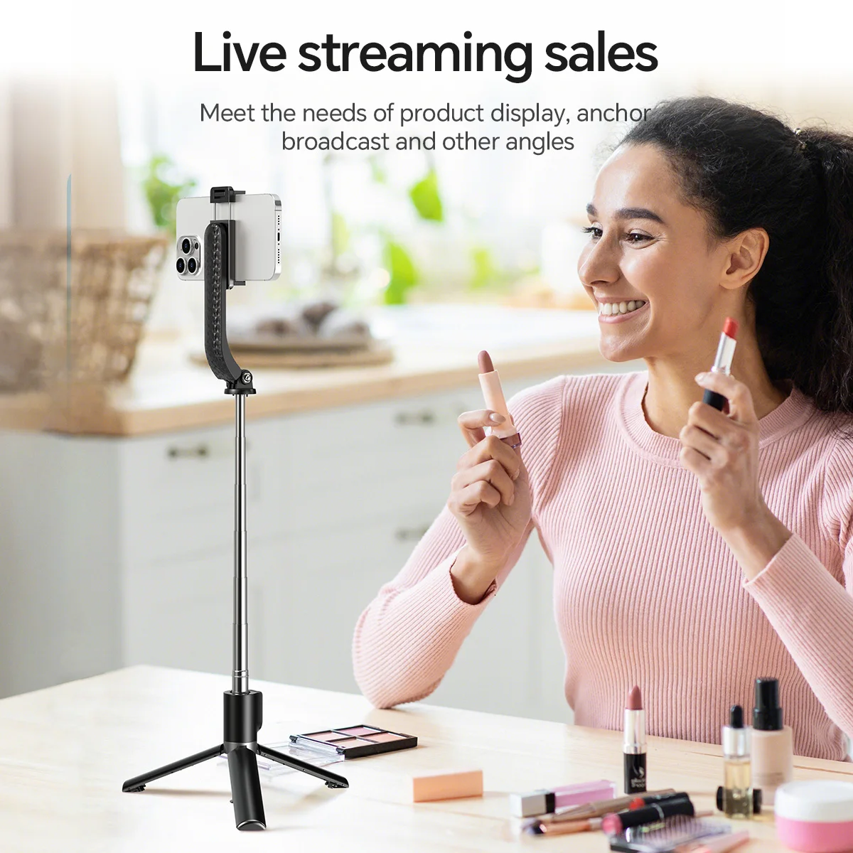 HOCO K20 Tripé Selfie Portátil para Viagem com Controle Remoto - Imagem 2