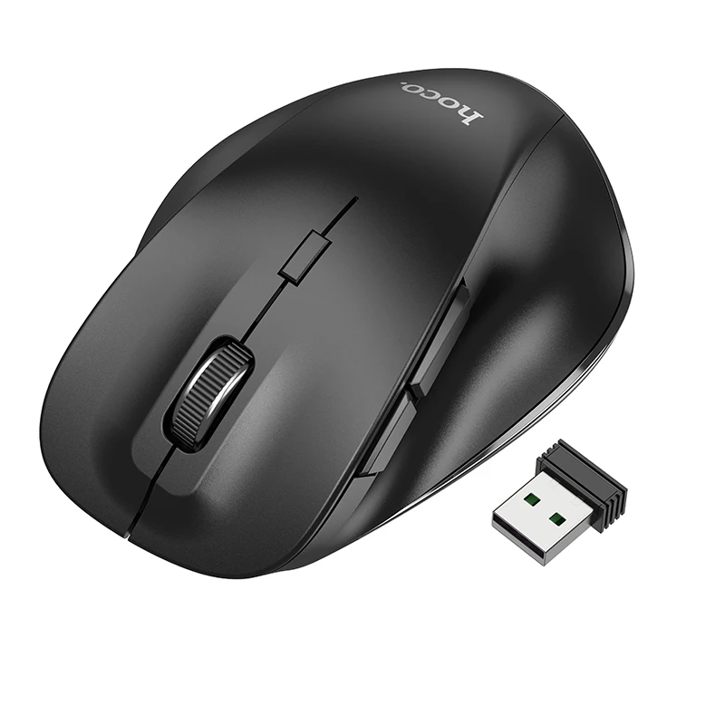 HOCO GM24 Mouse Sem Fio Modo Duplo 2.4G + Bluetooth 1600 DPI - Preto