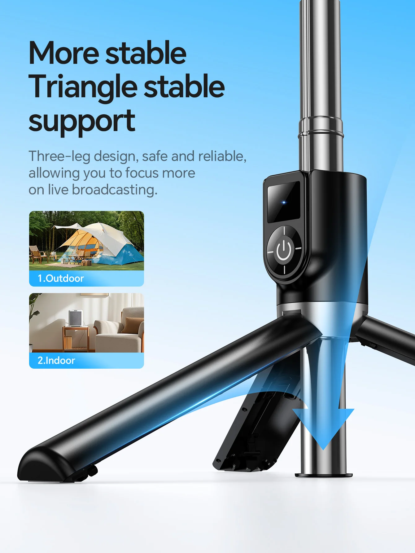 HOCO K20 Tripé Selfie Portátil para Viagem com Controle Remoto - Imagem 10