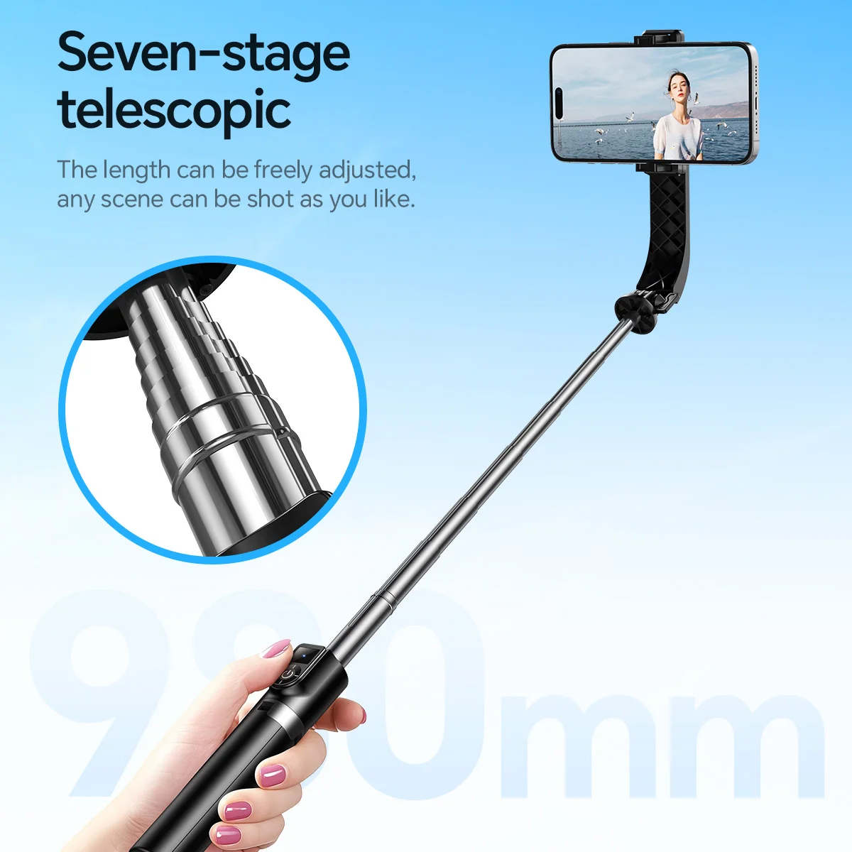 HOCO K20 Tripé Selfie Portátil para Viagem com Controle Remoto - Imagem 3